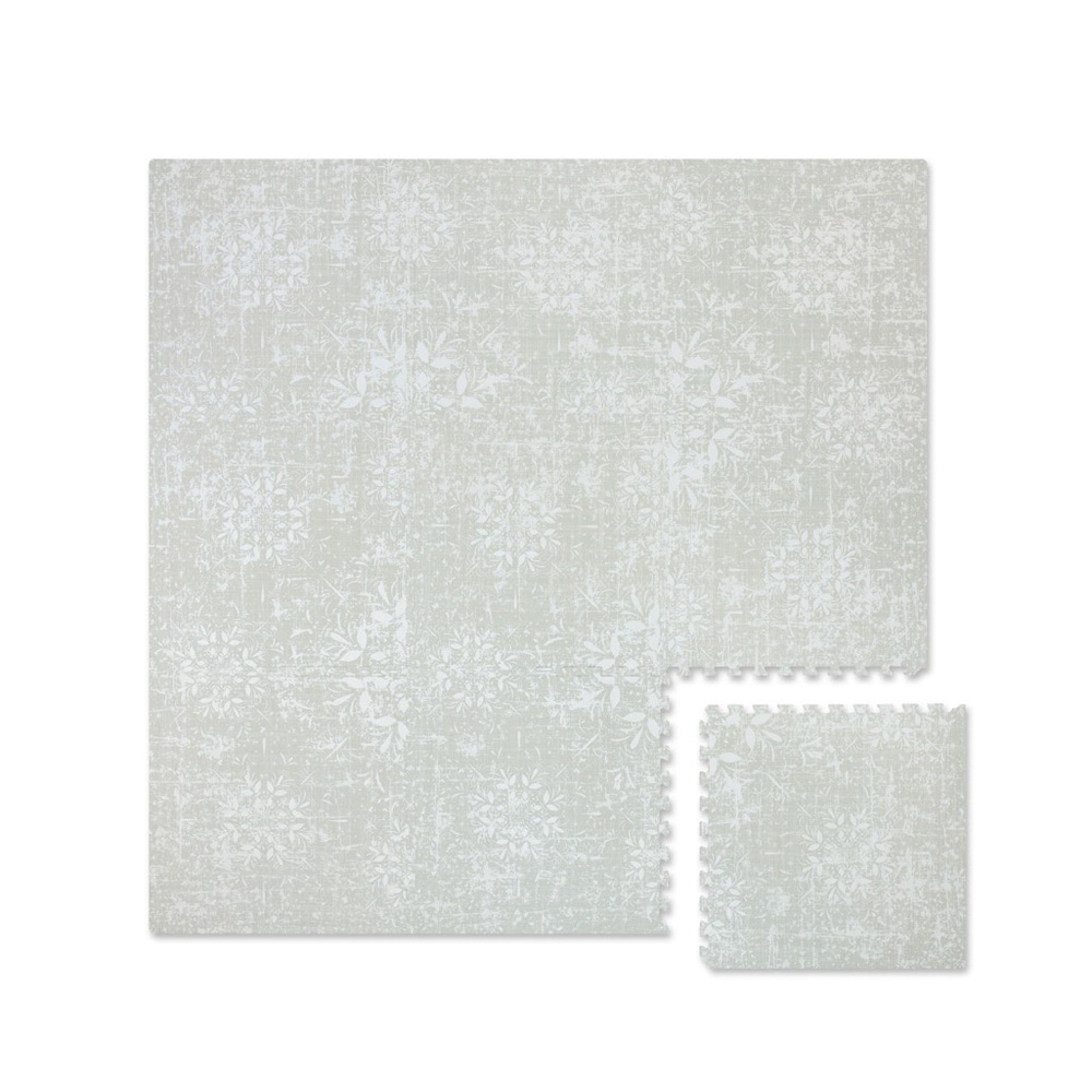 6x6 Floral Sage Green Baby Play Mat